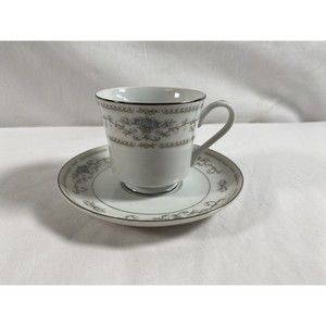 WADE Fine Porcelain China DIANE Floral Footed Coffee Tea Cup & Saucer Japan #26